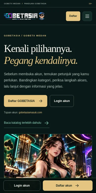 Tangkapan layar halaman Beranda GOBETX MEDAN
